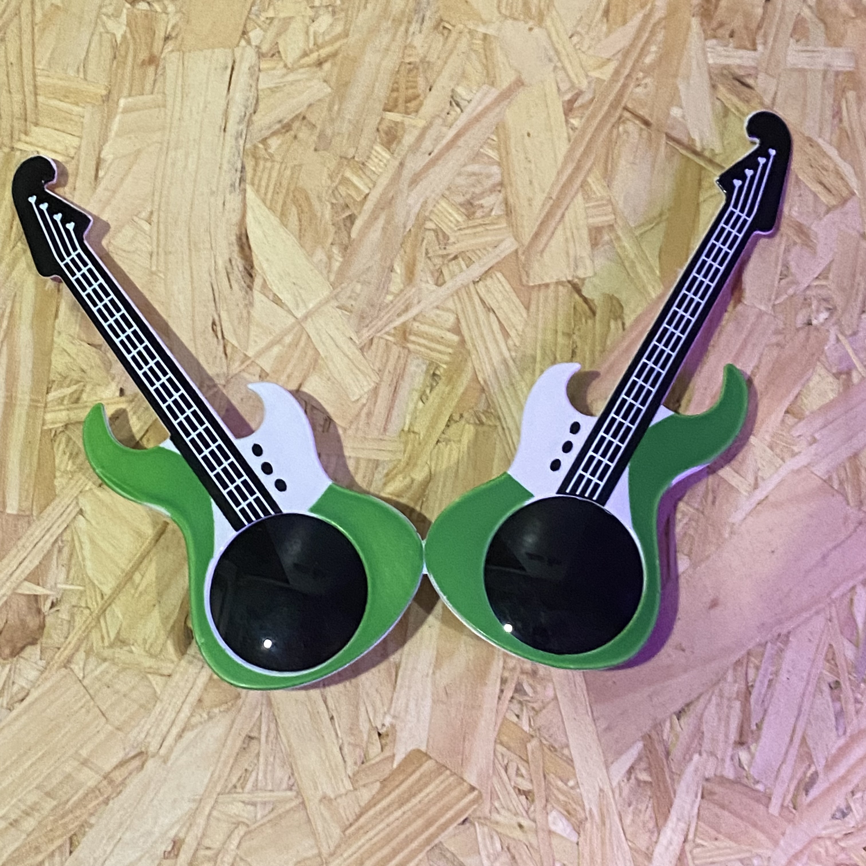 Green Guitar Glasses